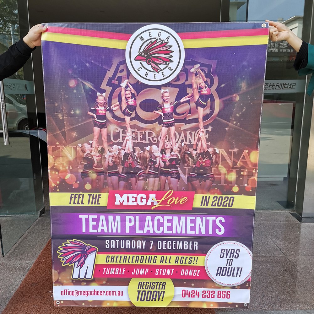High Quality Full Color Inkjet Digital Printing Advertising Outdoor Fence Giant PVC Vinyl Flex Signs Banner