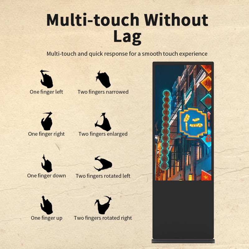 Query touch control floor touch one machine full HD display advertising machine
