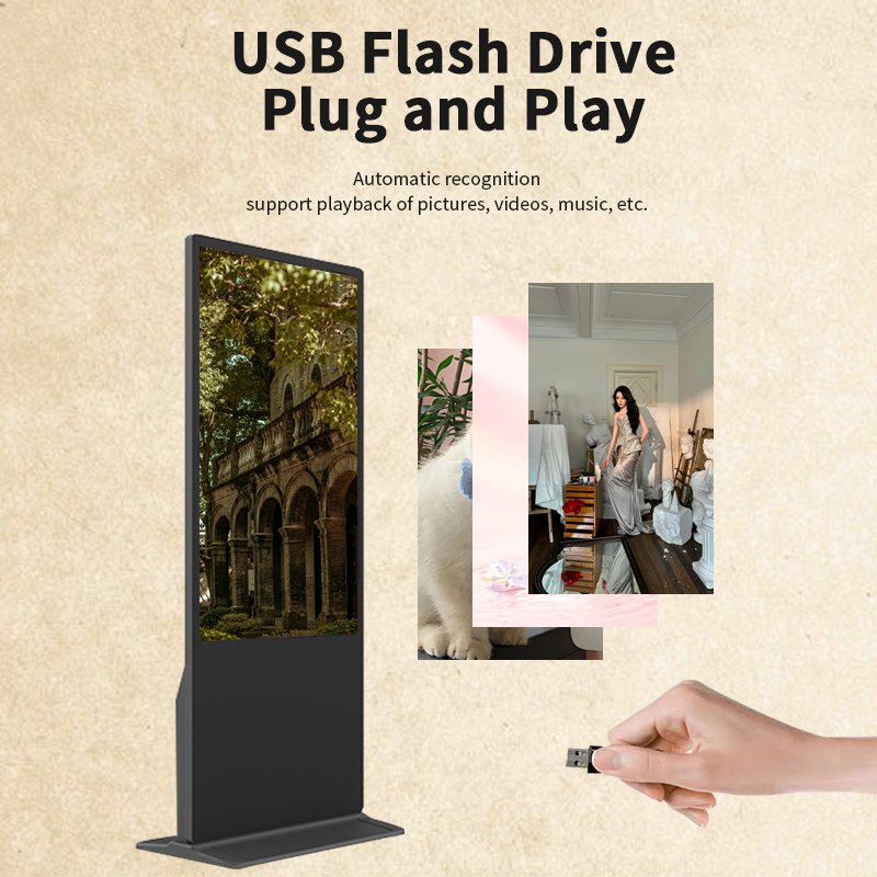 Query touch control floor touch one machine full HD display advertising machine