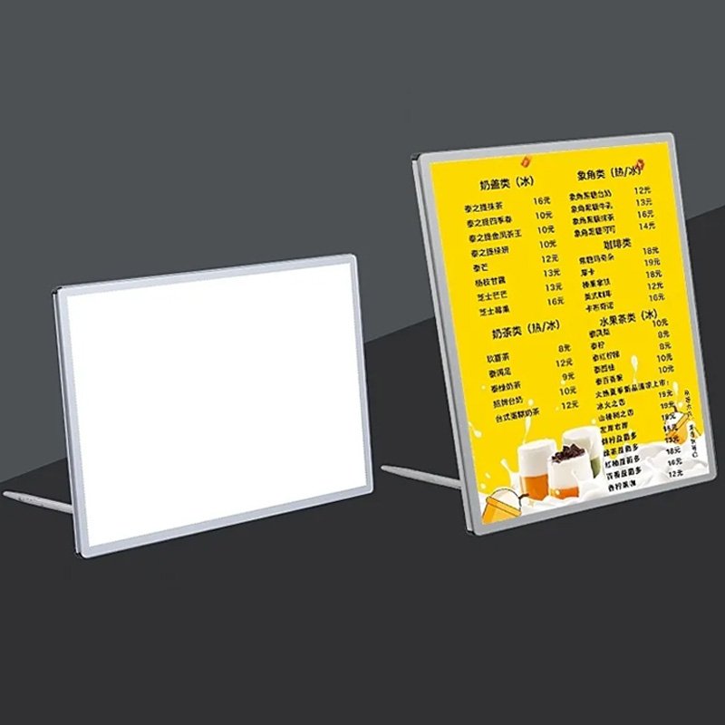 60*90cm Wall Mounted LED Slim Light Box Aluminum Frame LED Poster for Outdoor Advertising Custom Rectangle Shape Menu Board