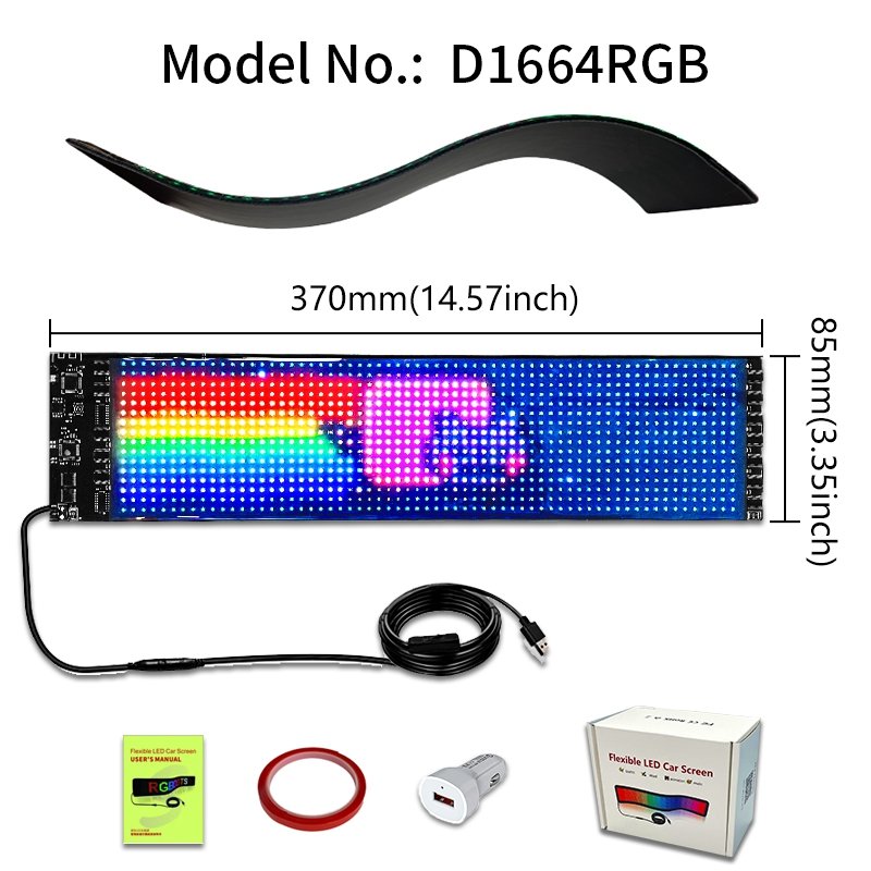 Programmable LED Sign Illuminated Moving Messaged Board Flexible LED Matrix Panel Advertising Window Display Digital Car Sticker