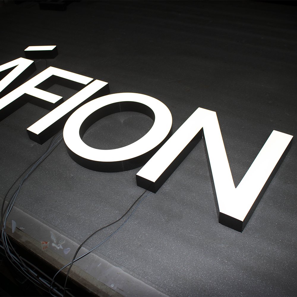 Custom Office Acrylic Sign Business Led Store Signs Wall 3D Raised Channel Letters Logo Lighted Indoor Brand Sign