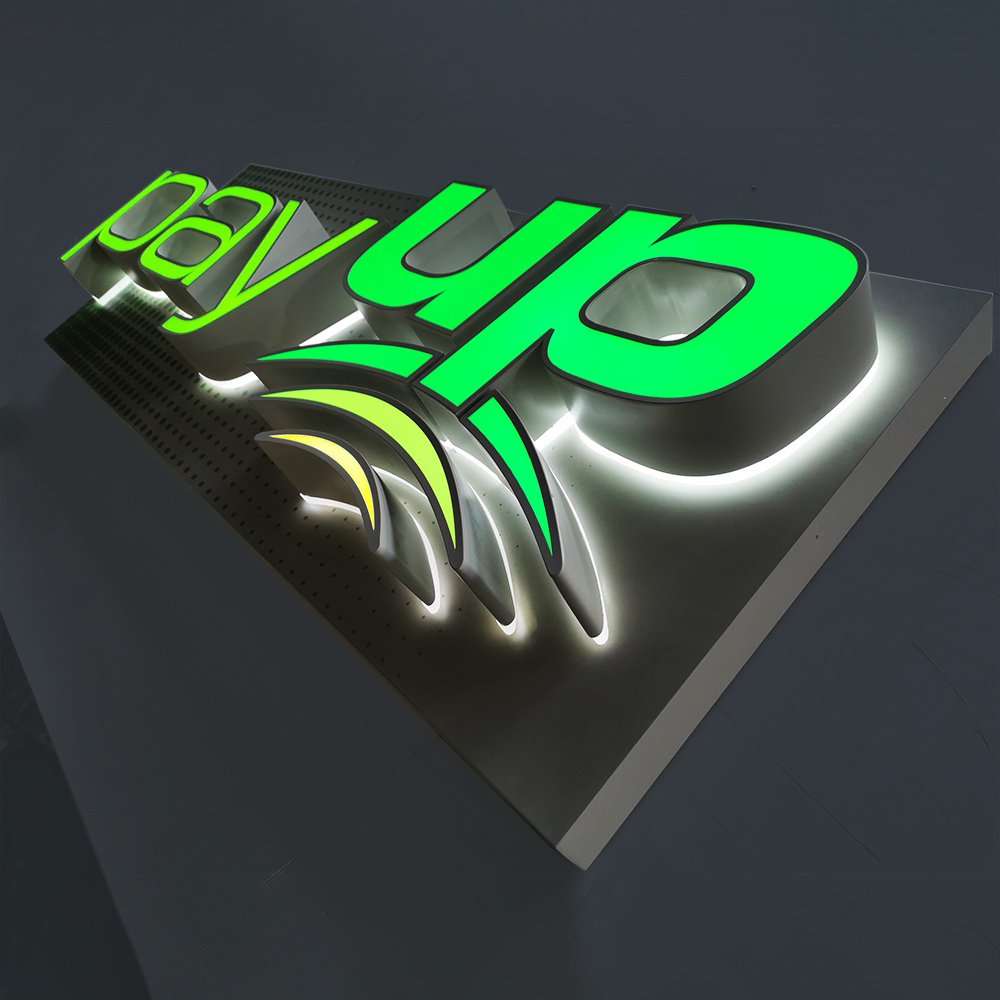 3D Outdoor Sign Board Design Factory Price Company Acrylic Business Sign Led Steel Letter Sign Board