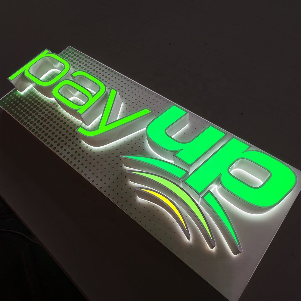 3D Outdoor Sign Board Design Factory Price Company Acrylic Business Sign Led Steel Letter Sign Board