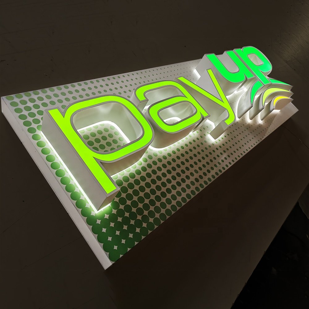 3D Outdoor Sign Board Design Factory Price Company Acrylic Business Sign Led Steel Letter Sign Board