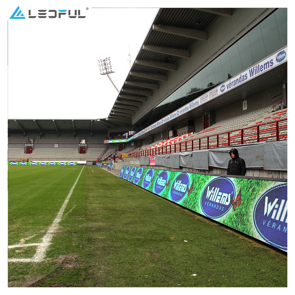 High Brightness Outdoor 960X960MM P5 P6.67 P8 P10 P16MM LED Advertising Sports Football Perimeter Stadium LED Display Screen