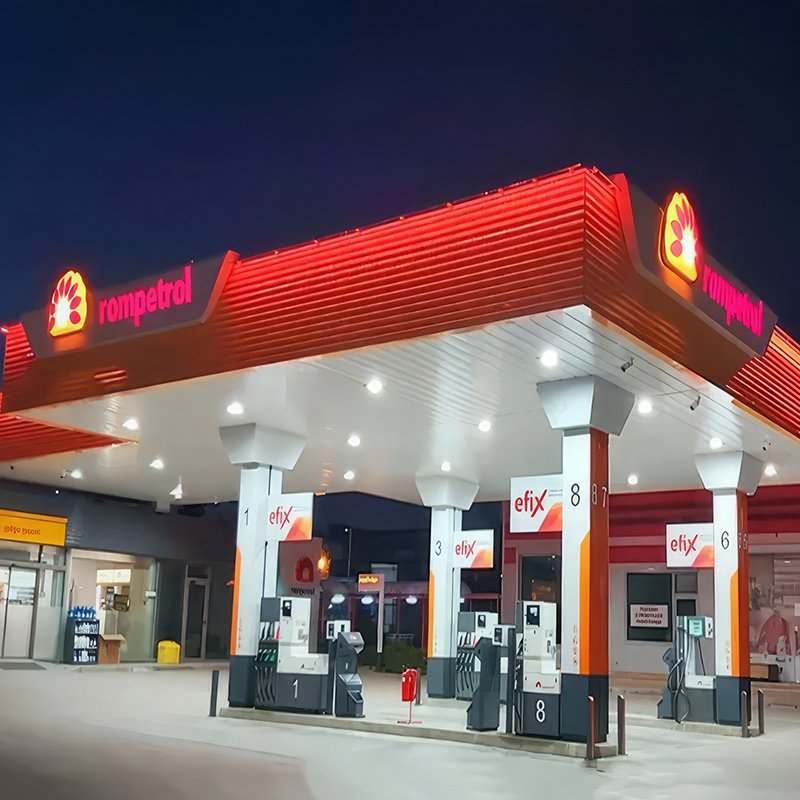 Space Frame Led Petrol Gas Station Canopy Design Petrol Pump Construction Companies Petrol Station