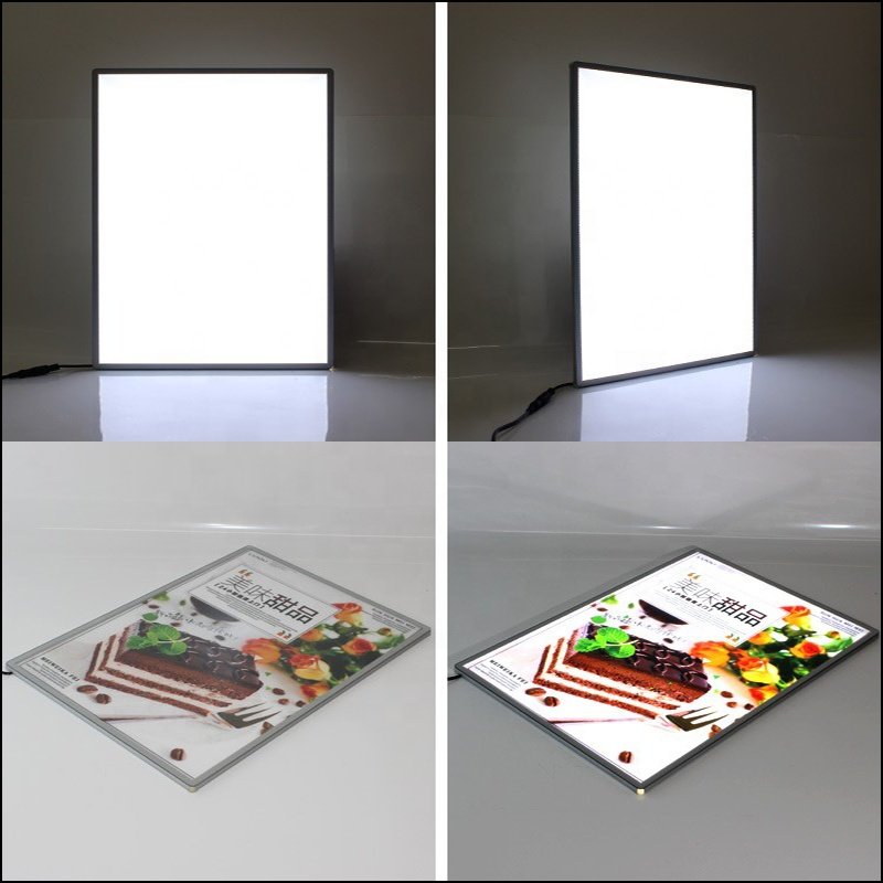 A1 Advertising Led Display Acrylic Led Snap Frame Advertise Light Box Restaurant Advertising Wall Mount Menu Board