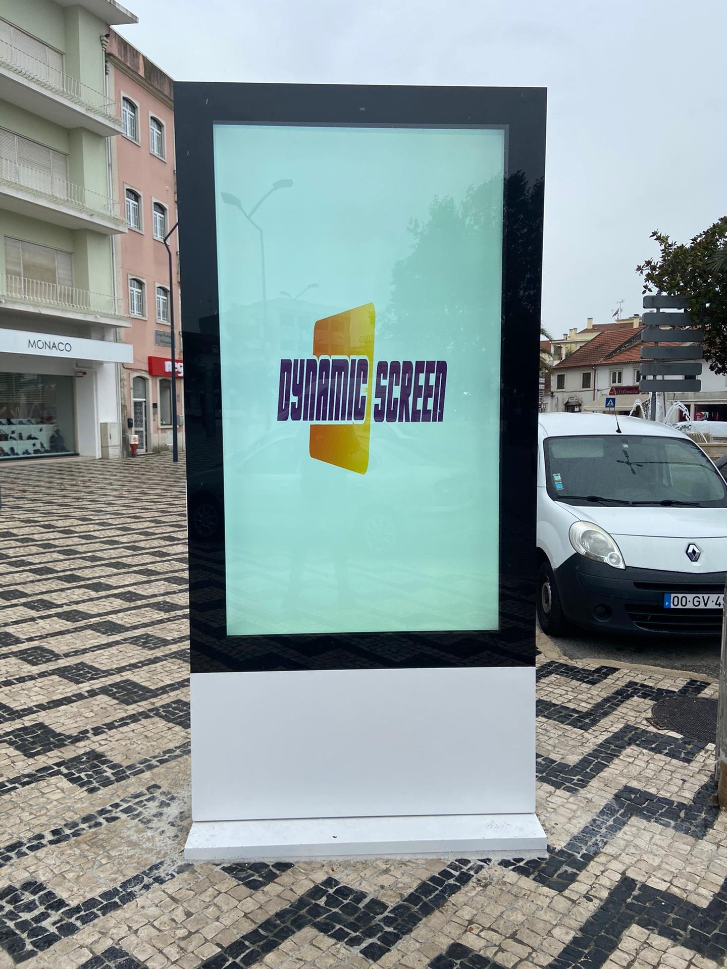 55 65 75 Inch 3500Nits Outside Waterproof Lcd Advertising Display Player Digital Signage Outdoor Totem Floor Stand Screen Kiosk