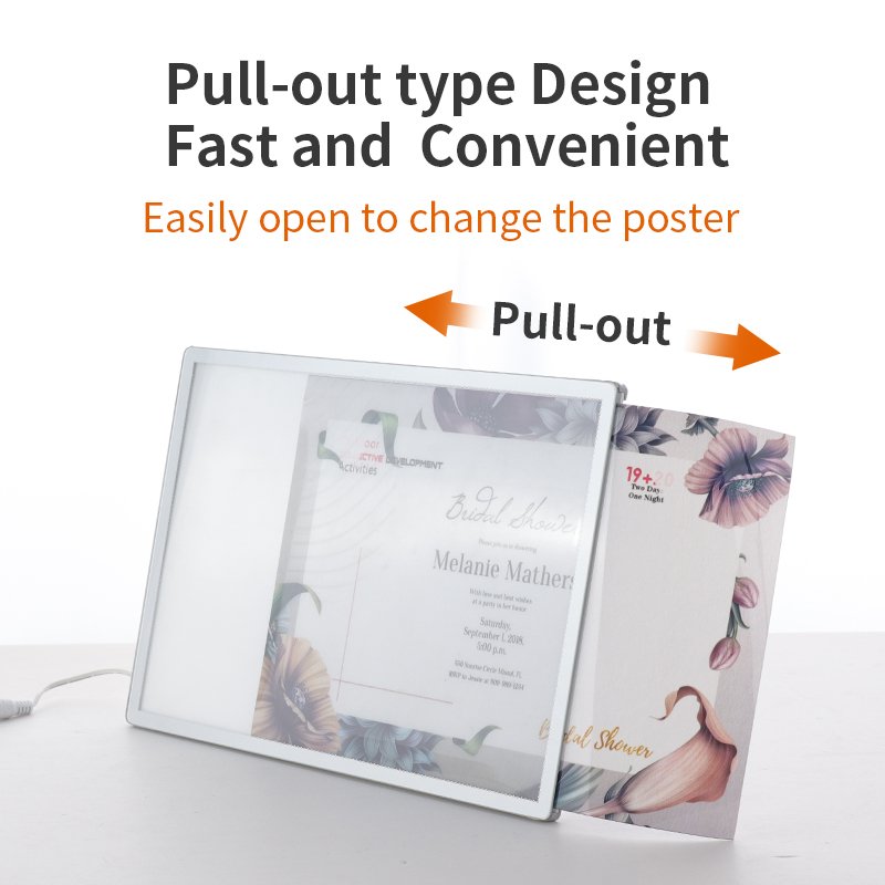 Big Size Aluminum Frame Led Advertising Light Box Menu Board A1 A2 A3 A4 A5 Restaurant Menu Display LED Menu Light Box