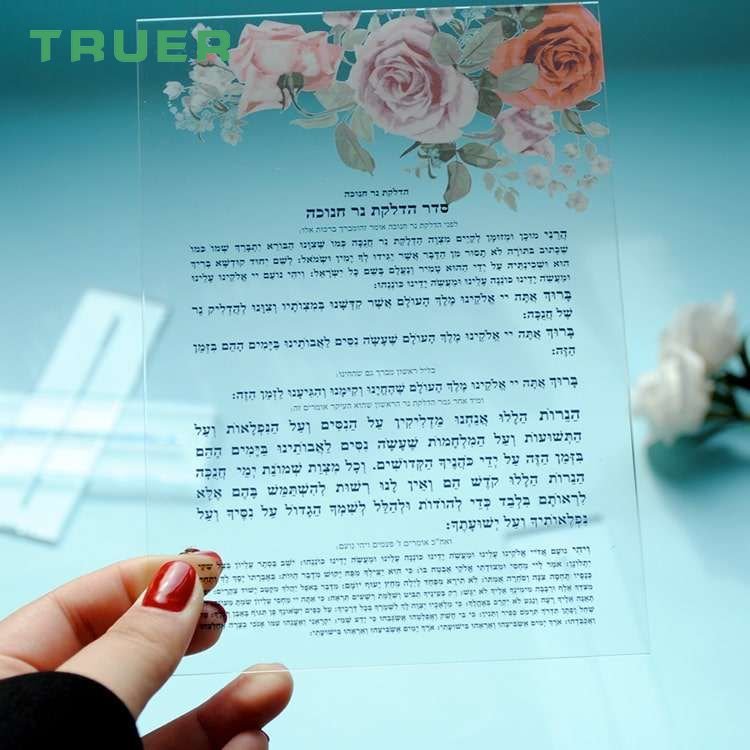 Custom Clear Acrylic sublimation Photo Pictures Frame menu stand Advertising Boards