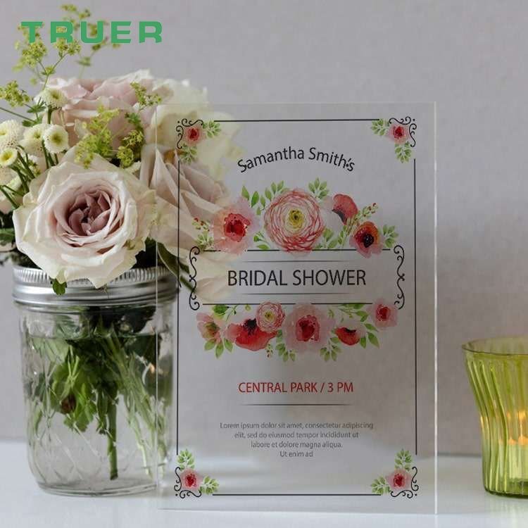 Custom Clear Acrylic sublimation Photo Pictures Frame menu stand Advertising Boards