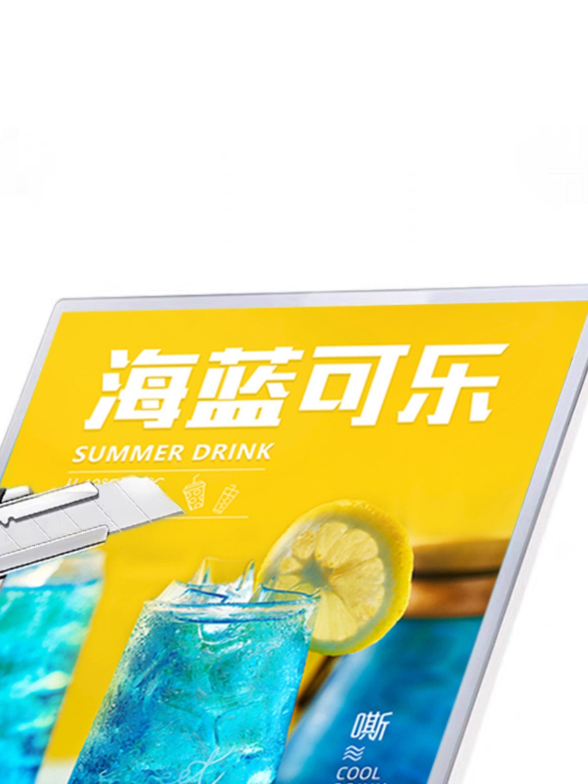 Aluminum Frame Led Photo Tempered Glass slim thin Light Box signs light poster advertising display frame