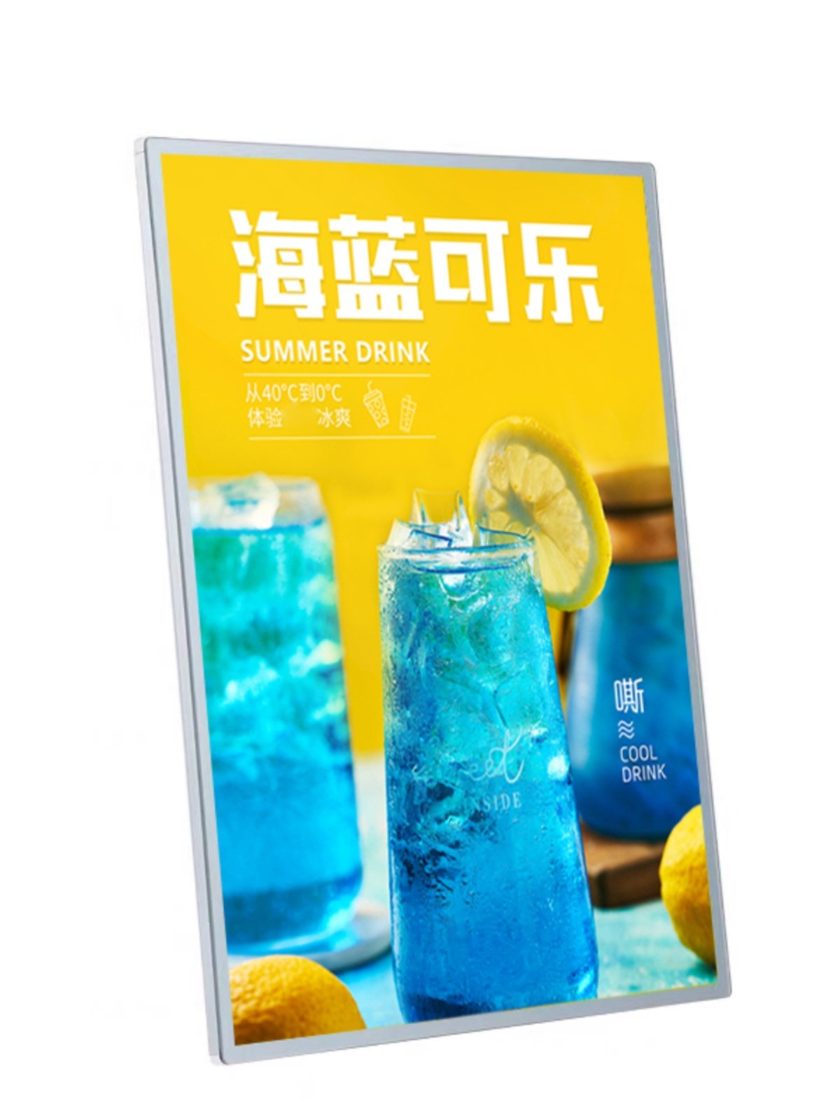 Aluminum Frame Led Photo Tempered Glass slim thin Light Box signs light poster advertising display frame