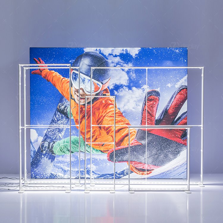 High quality Aluminum Custom Printed Free standing store Advertising Double sized Led LightBox for shopping mall