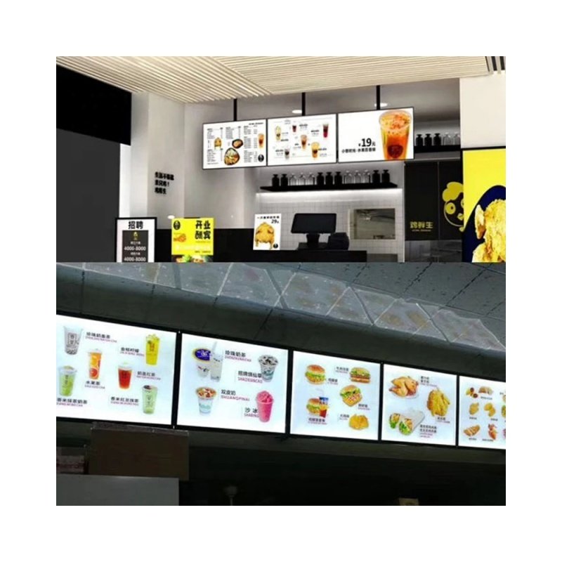 LED snap frame advertise light box restaurant advertising wall mount menu board