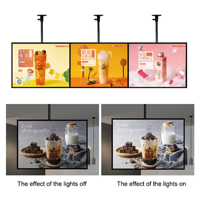 LED snap frame slim advertise light box bar restaurant advertising wall mount backlit menu board