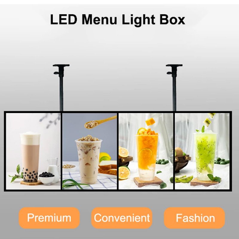 LED snap frame slim advertise light box bar restaurant advertising wall mount backlit menu board