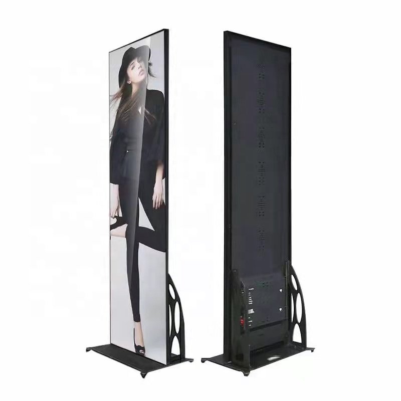 Indoor HD Full Color Floor Stand P2.5 Digital Mirror Advertising LED Poster Display Panel