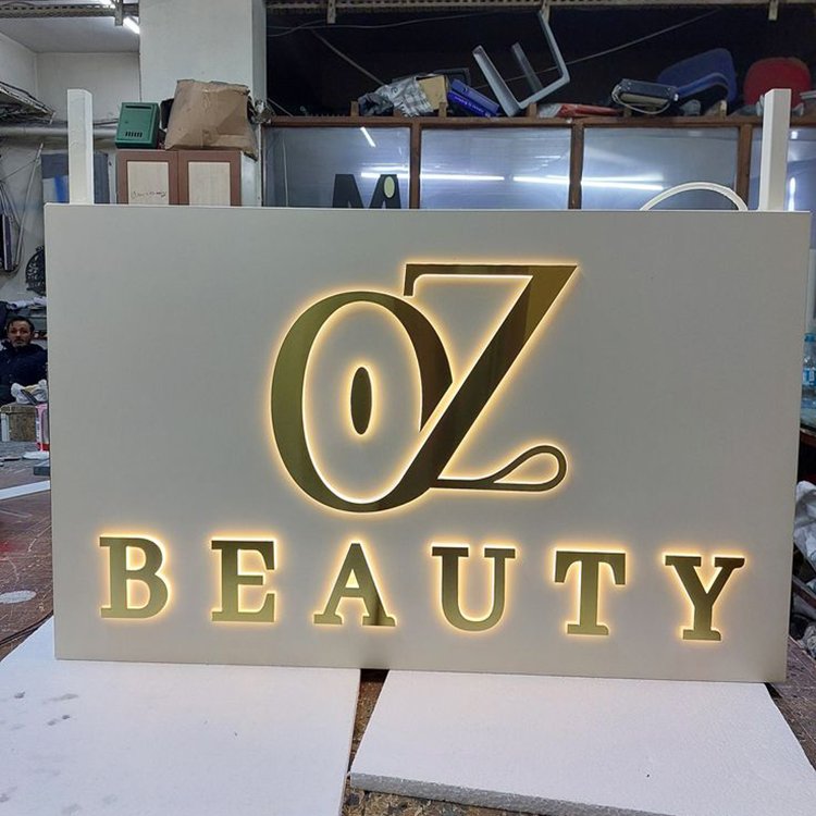 led sign board outdoor advertising custom metal business signs 3d led stainless steel backlit channel letters sign wall logo