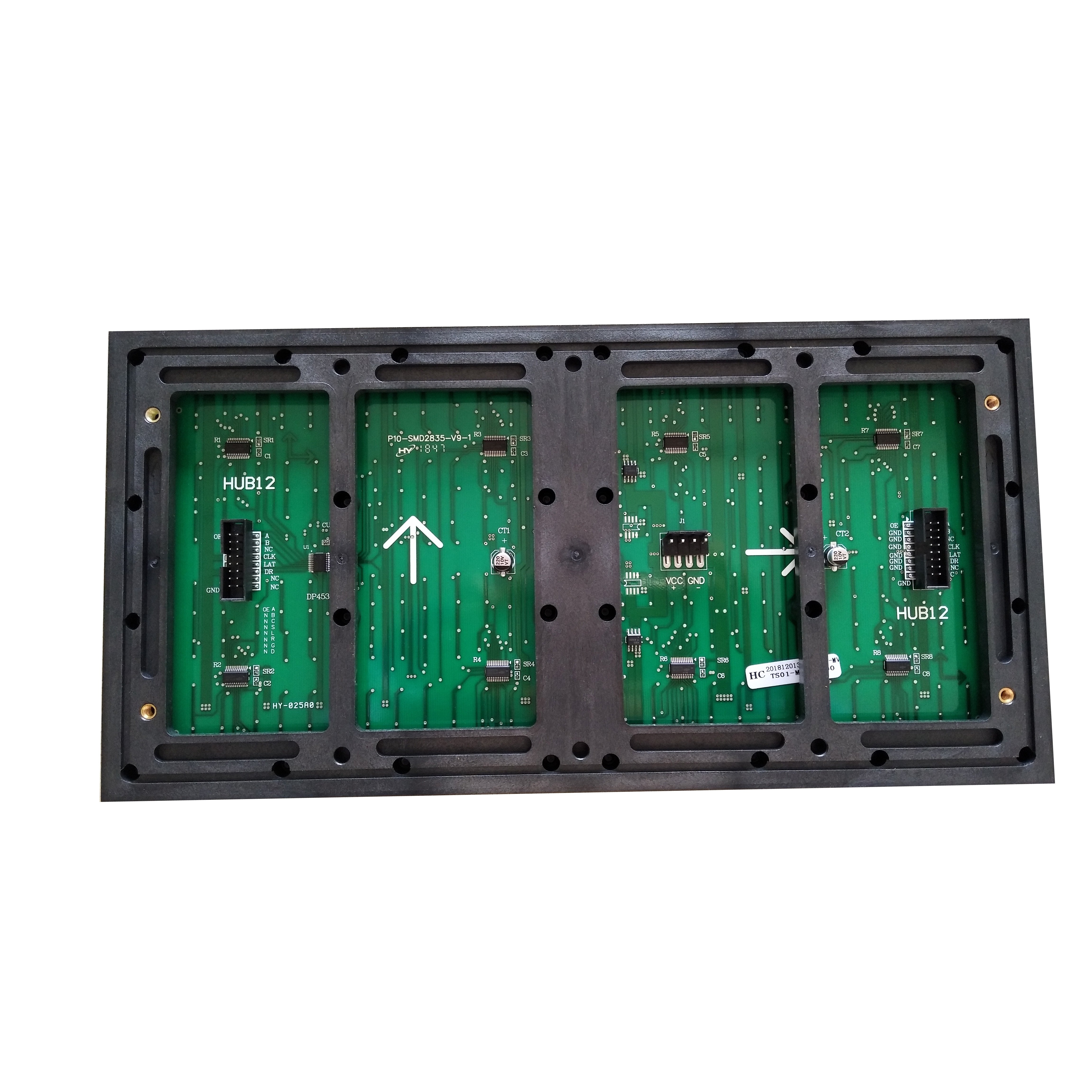 Single Color Outdoor Capacitive Single Red Color Smd P10 Led Display Module Hub12 LED Panel Board