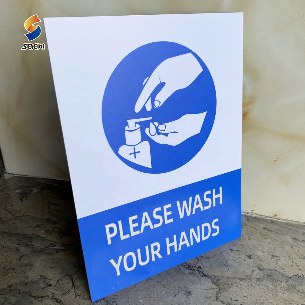 9x3" Employees Must Wash Your Hands Sign Ps Board Before Returning Custom Board Printing Die Cut