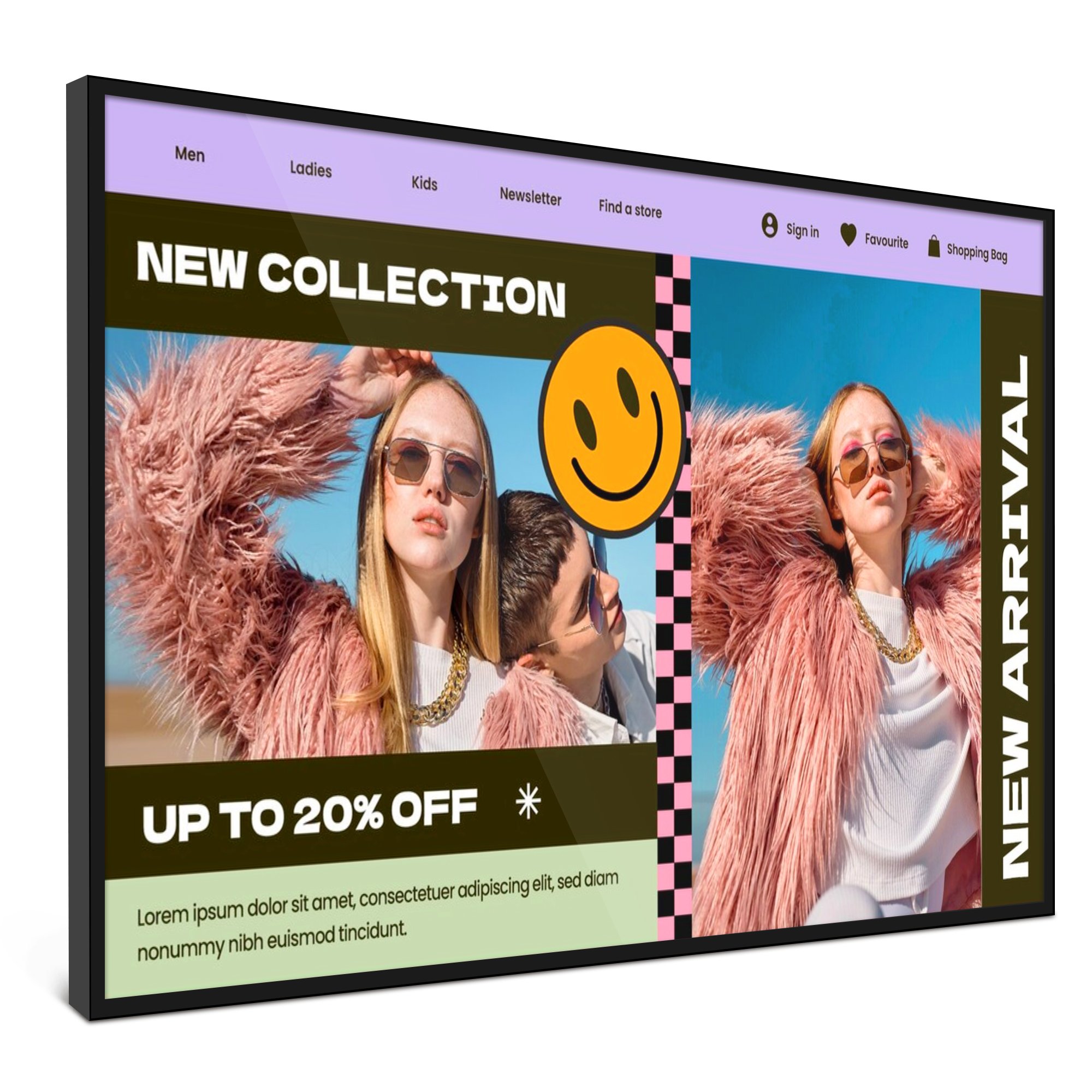 Digital Signage Display 1000nits mini Led Competitive Wall Mount Menu Board 55 Inch Touch Screen Full Screen High Quality