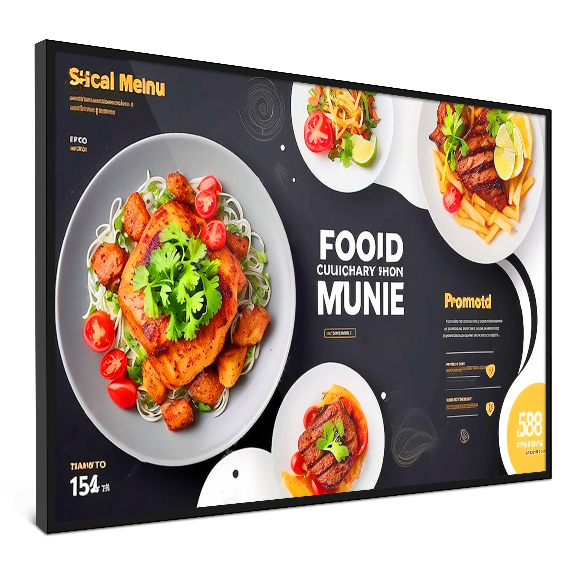 Digital Signage Display 1000nits mini Led Competitive Wall Mount Menu Board 55 Inch Touch Screen Full Screen High Quality