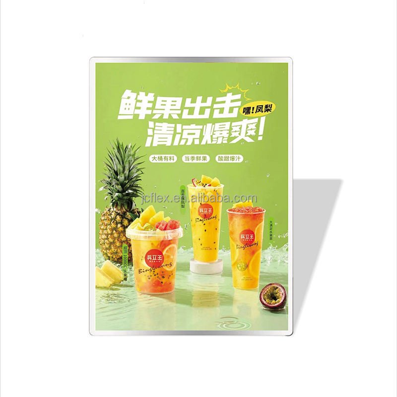 Ultra-Thin A3 A4 Rectangle LED Light Boxes Indoor/Outdoor Advertising Slim Slide-in Menu Board Display Acrylic Hanging