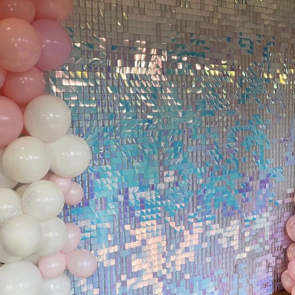 Air Activate 3D Shiny Shimmer Square Circle Sequins For Advertising Board Wedding Event Festival Backdrop Sign Party Decoration