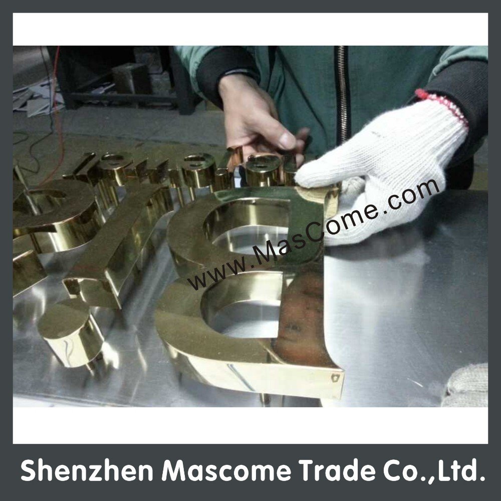 Company name advertising metal stainless steel sign board