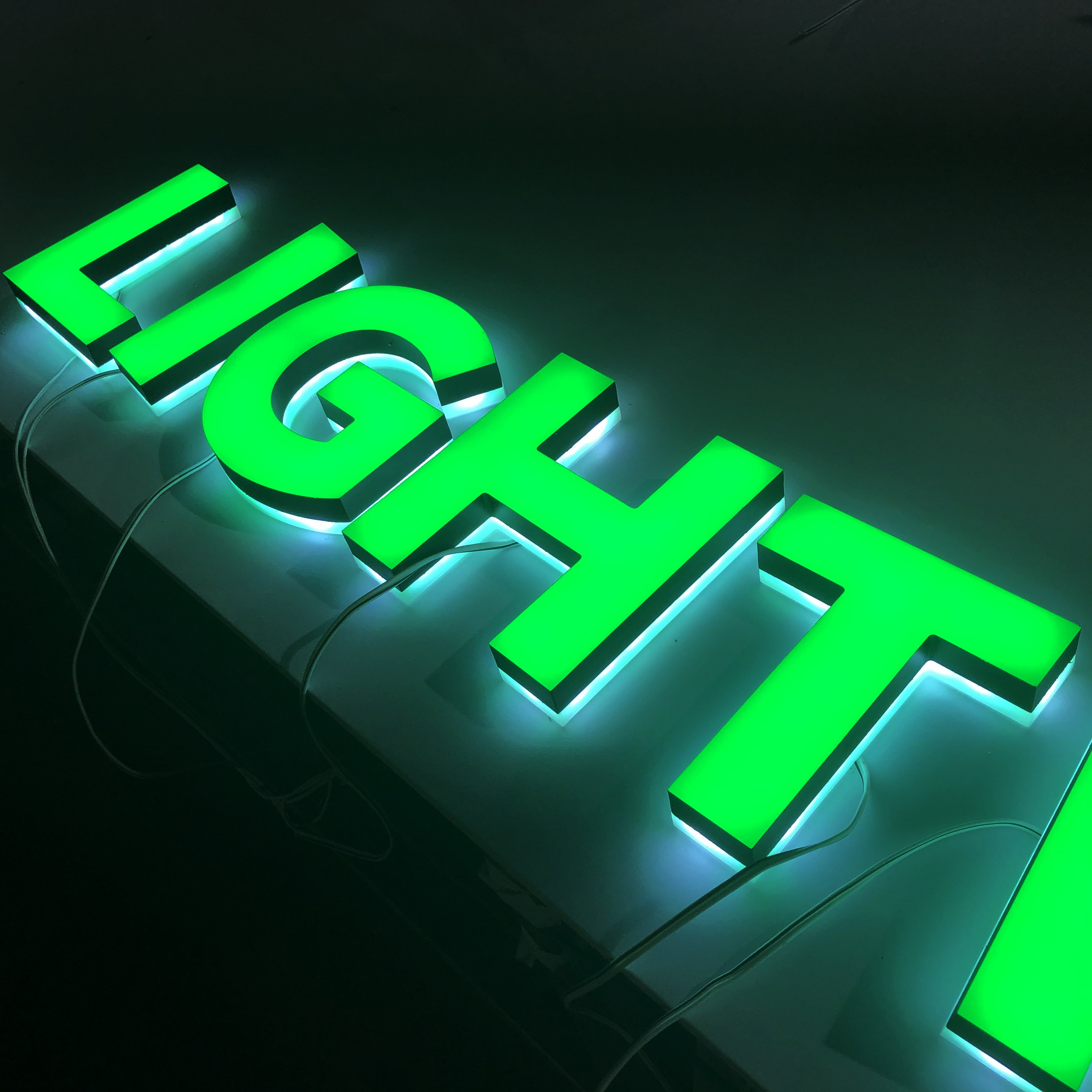 led Light up logo 3d sign acrylic letter signboard custom led light letter sign led outdoor led signage for business sign logo