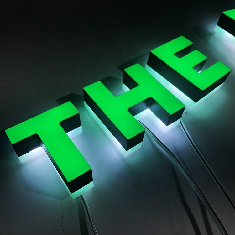 led Light up logo 3d sign acrylic letter signboard custom led light letter sign led outdoor led signage for business sign logo