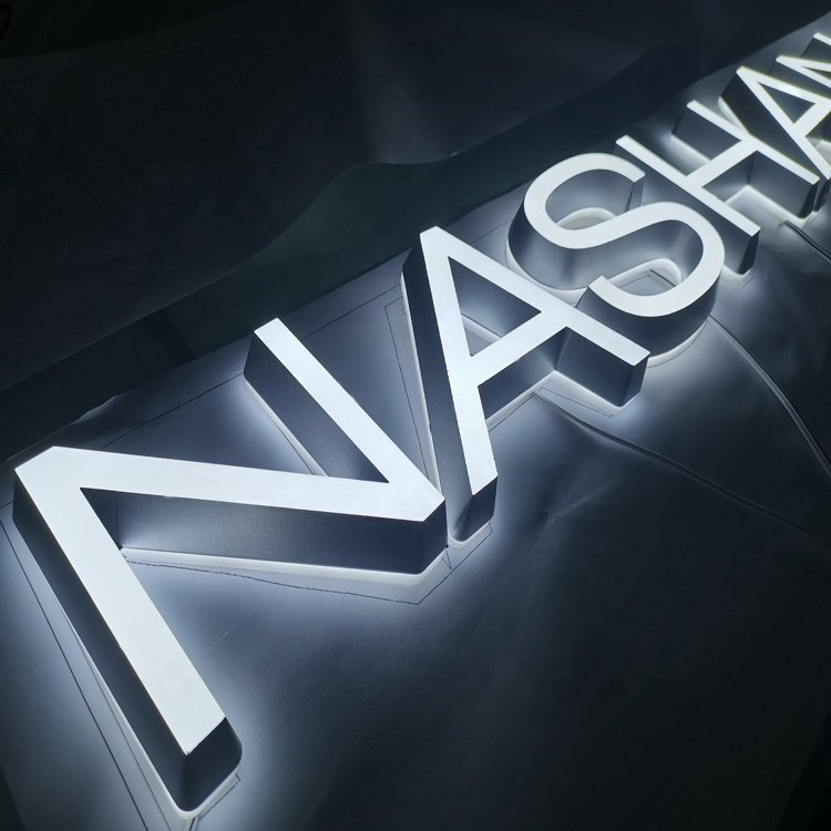 led Light up logo 3d sign acrylic letter signboard custom led light letter sign led outdoor led signage for business sign logo