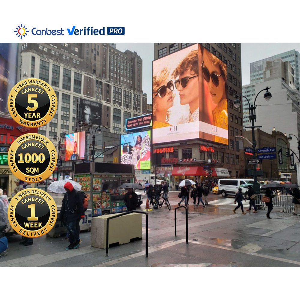 Outdoor P10 96*96 Commercial Led Display Board Screen Signage For Rooftop Advertising P5 Corner Smd Panel Publicidad Led Price