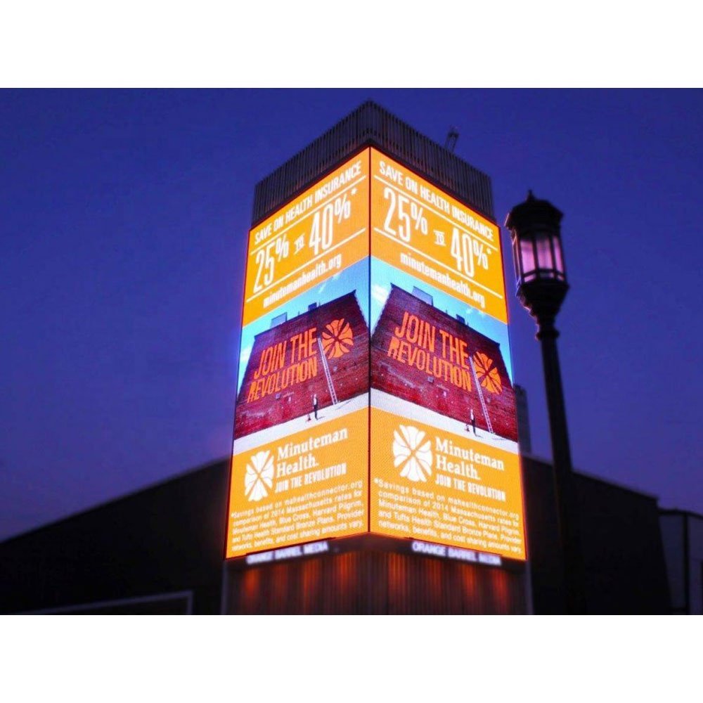 Led Display Outdoor Advertising Equipment Screen P5 96X96 Billboard Christmas Ekran Panel Custom Size Full 90 Degrees Board