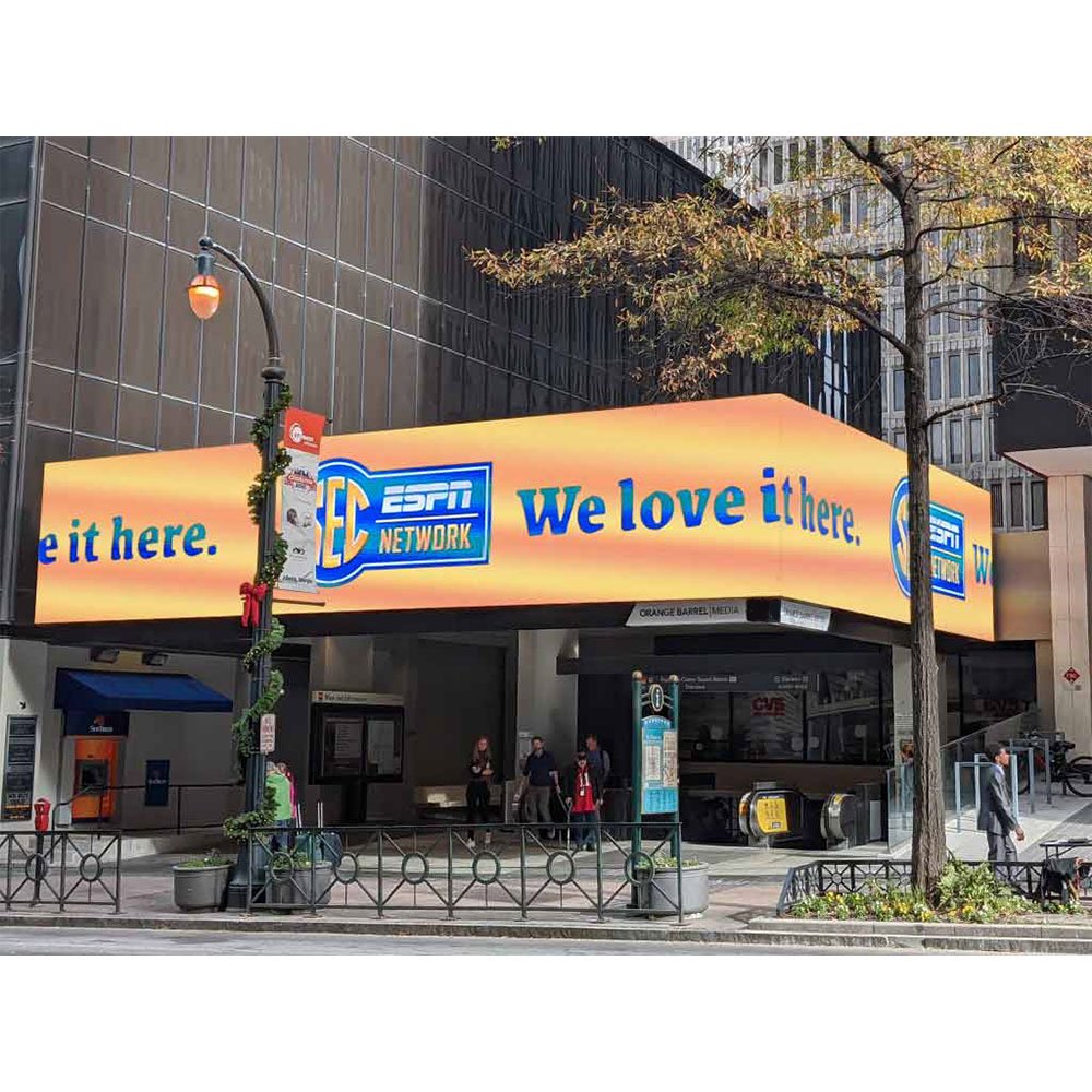 Led Display Outdoor Advertising Equipment Screen P5 96X96 Billboard Christmas Ekran Panel Custom Size Full 90 Degrees Board