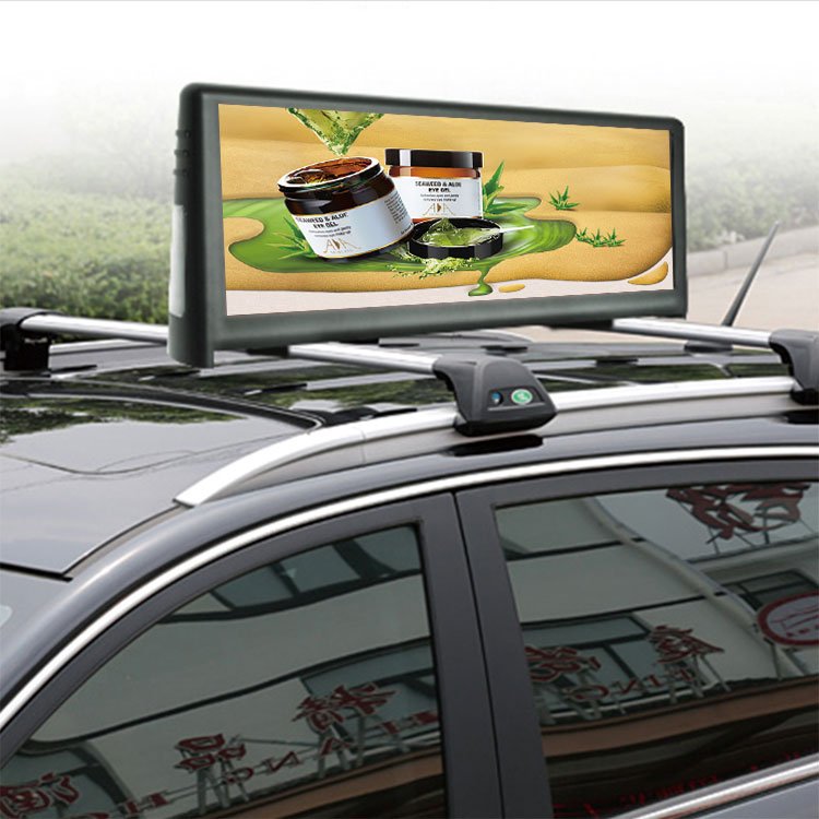 Customized car led advertising screen high protection full color waterproof car led display board
