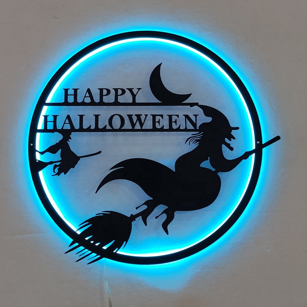 OUX Backlit Letter Signage Wall Metal Illuminated Logo Board Restaurant Signboard Designs for Shops 3D LED Outdoor Sign Board