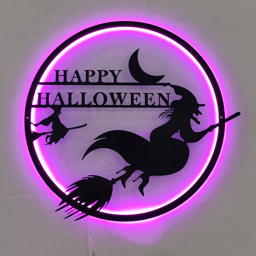 OUX Backlit Letter Signage Wall Metal Illuminated Logo Board Restaurant Signboard Designs for Shops 3D LED Outdoor Sign Board
