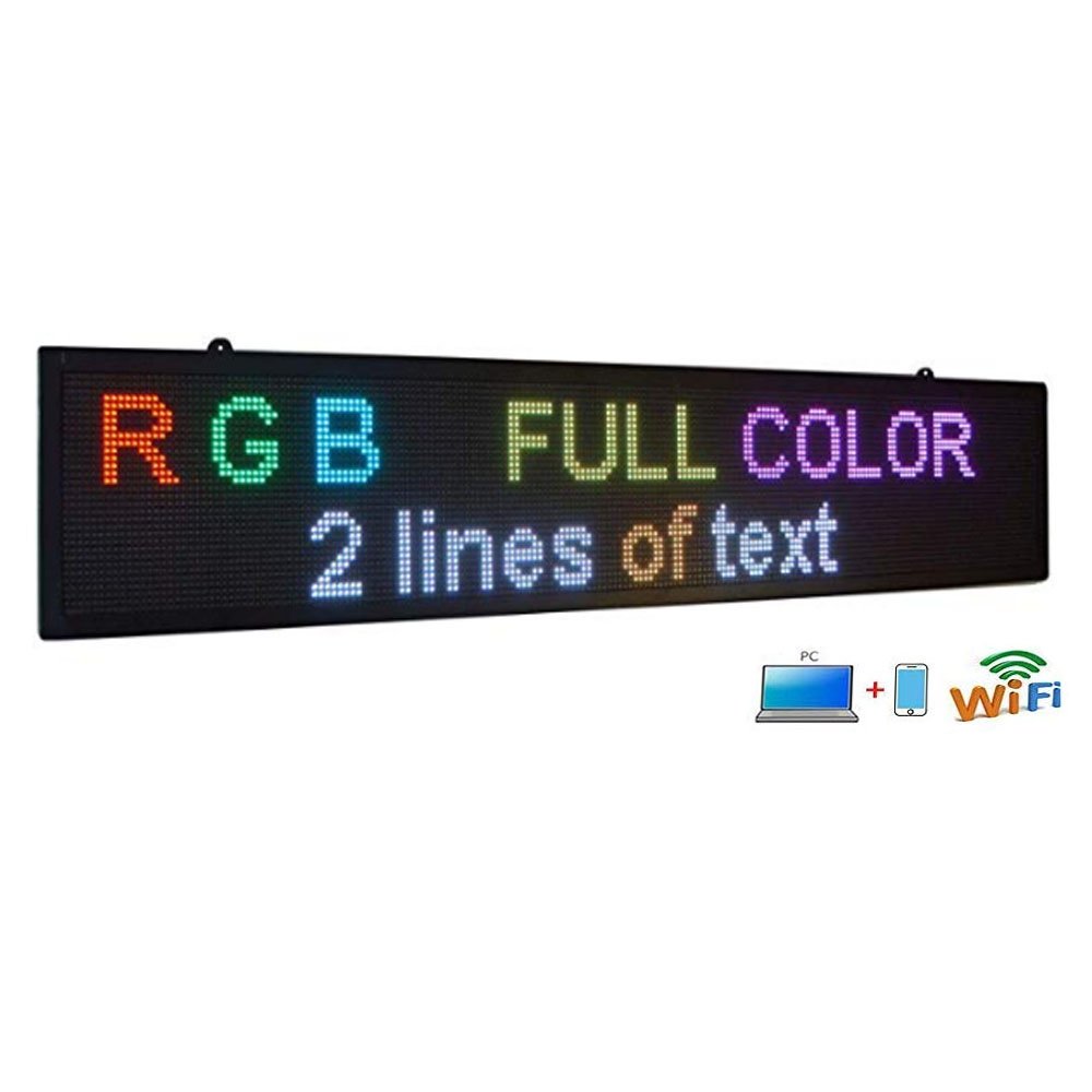 Full Color Led Scrolling Signs Shelf Display Message Board Outdoor Programmable Led Text Display