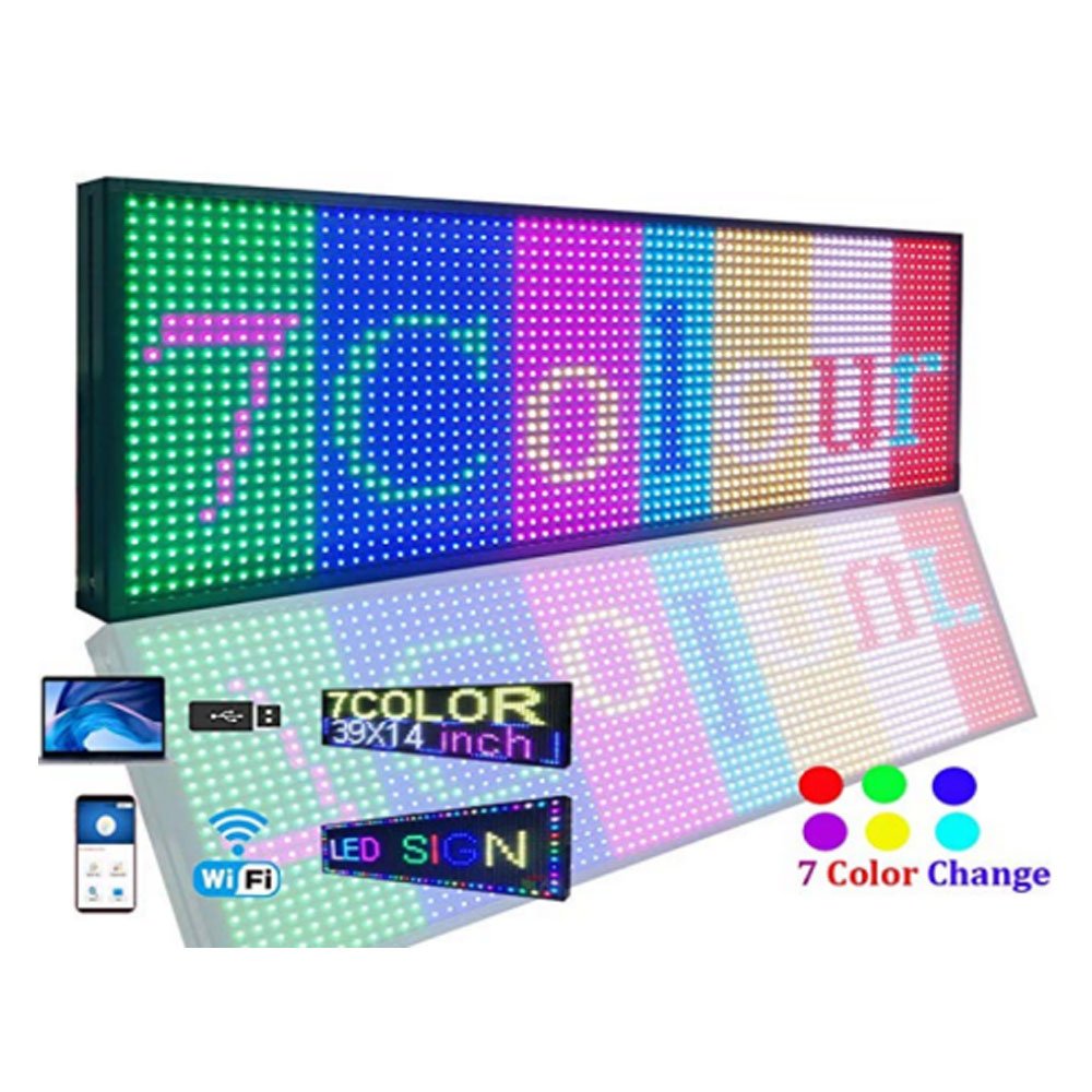 Full Color Led Scrolling Signs Shelf Display Message Board Outdoor Programmable Led Text Display