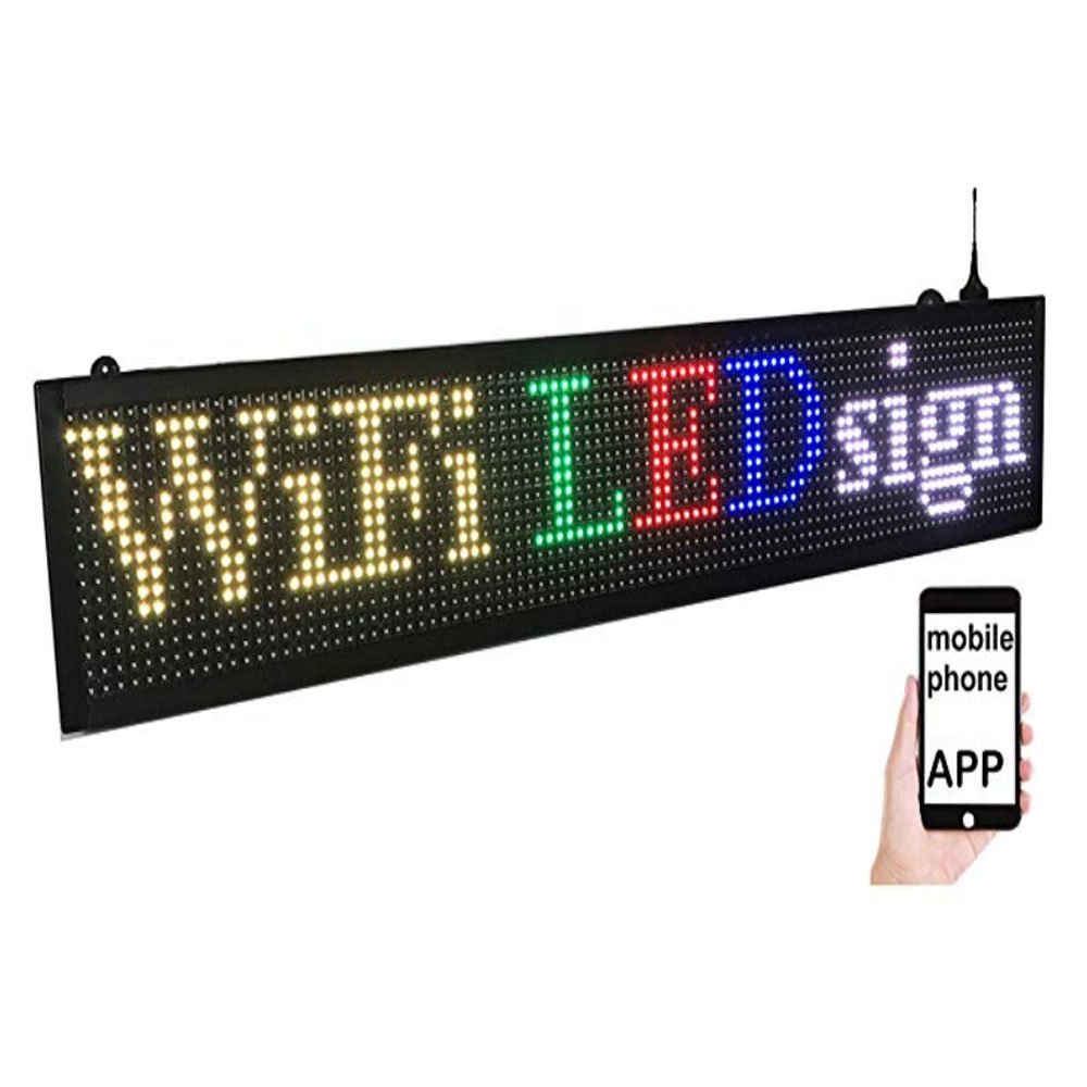 Full Color Led Scrolling Signs Shelf Display Message Board Outdoor Programmable Led Text Display