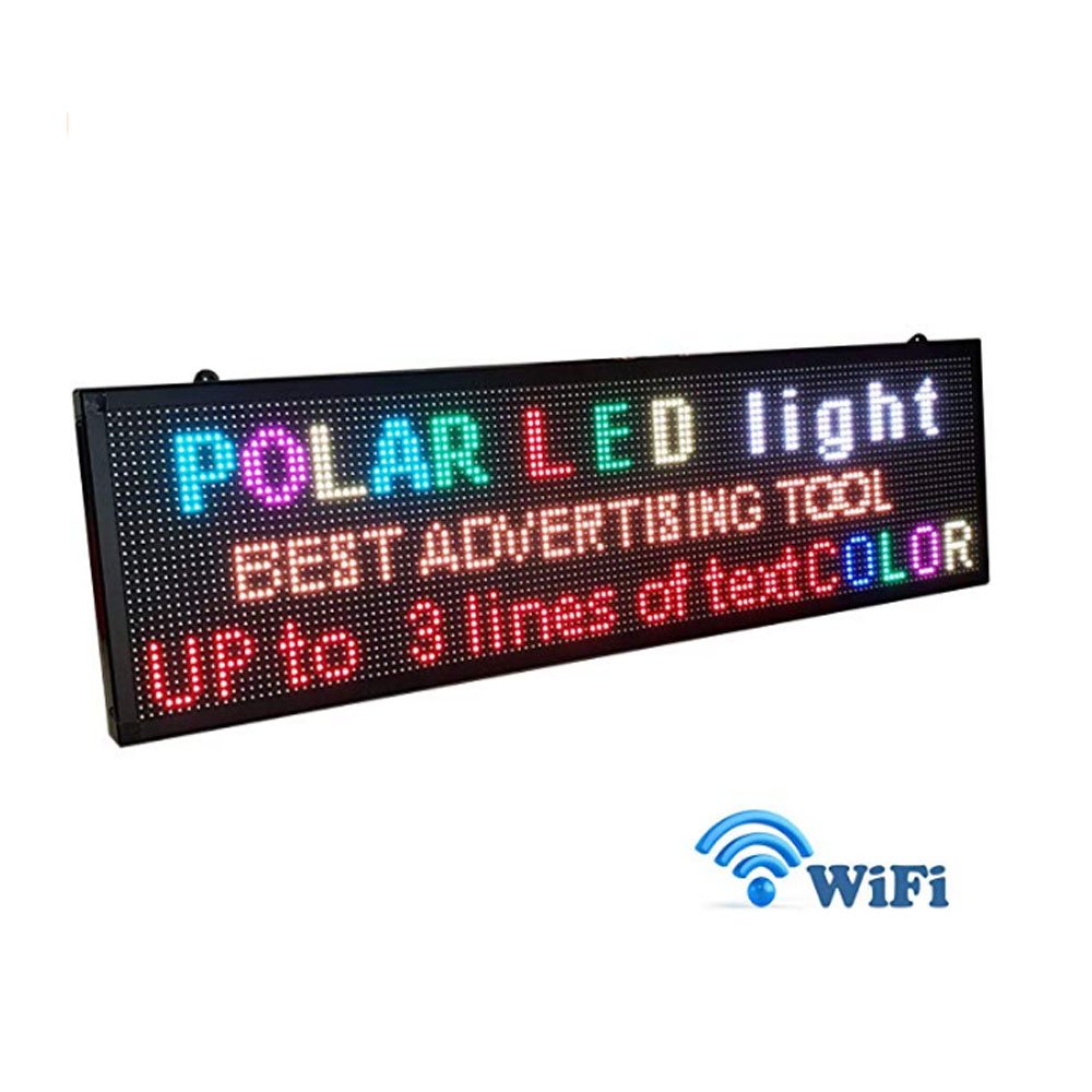Full Color Led Scrolling Signs Shelf Display Message Board Outdoor Programmable Led Text Display