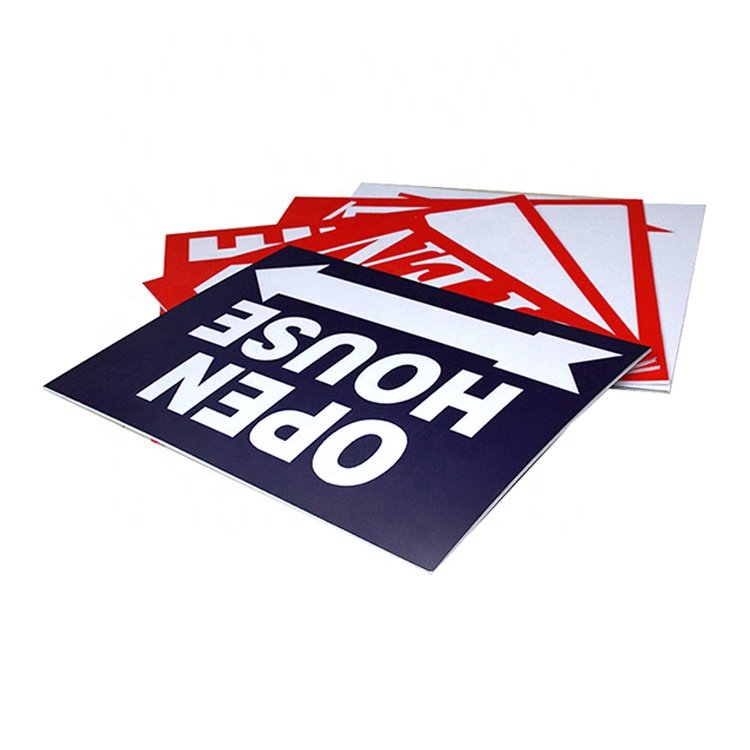 Advertising sign board corrugated plastic signs 4x8