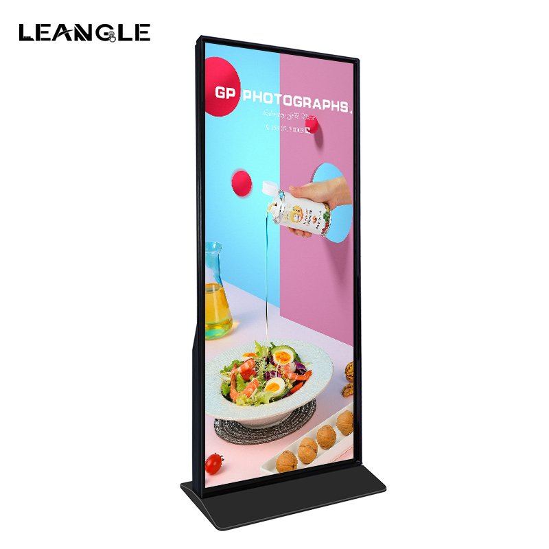 OEM 70 75 86 inch vertical lcd touch screen kiosk floor stand advertising indoor totem full screen digital signage and display