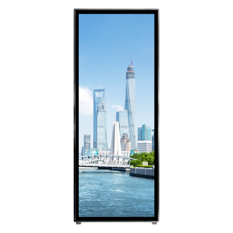 OEM 70 75 86 inch vertical lcd touch screen kiosk floor stand advertising indoor totem full screen digital signage and display