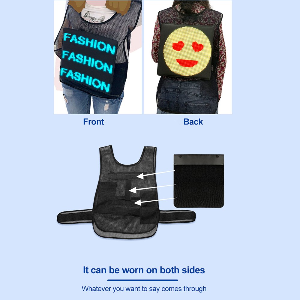 Vest Backpack Human Billboard Digital Advertising Vest With Rgb Led Pcb Board Led Jacket For Advertisement Factory Wholesale