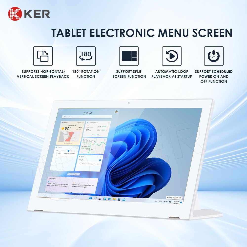High Definition lcd advertising display menu board lcd tablet touch order screen boards for restaurant coffee shop