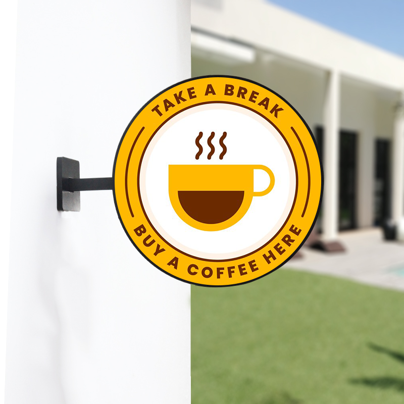 Custom Light Box Waterproof Round Advertising Board Sign Logo Sign Shop Bar Cafe tea Salon Decor Billboard Illuminated Sign